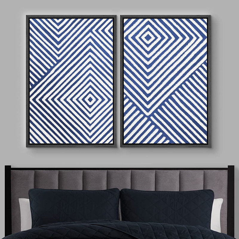 Reproduction d'art 3D sur toile encadrée 2 pièces, H 24 po x l 32 po x P 1,5 po, Noir