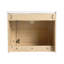 Meuble-lavabo de 24 po avec lavabo en céramique blanche, porte simple à fermeture en douceur, garniture en kd, contreplaqué, chêne américain - Design contemporain, salle de bain paisible, fonctionnement en douceur, meuble-lavabo avec rangement, silen