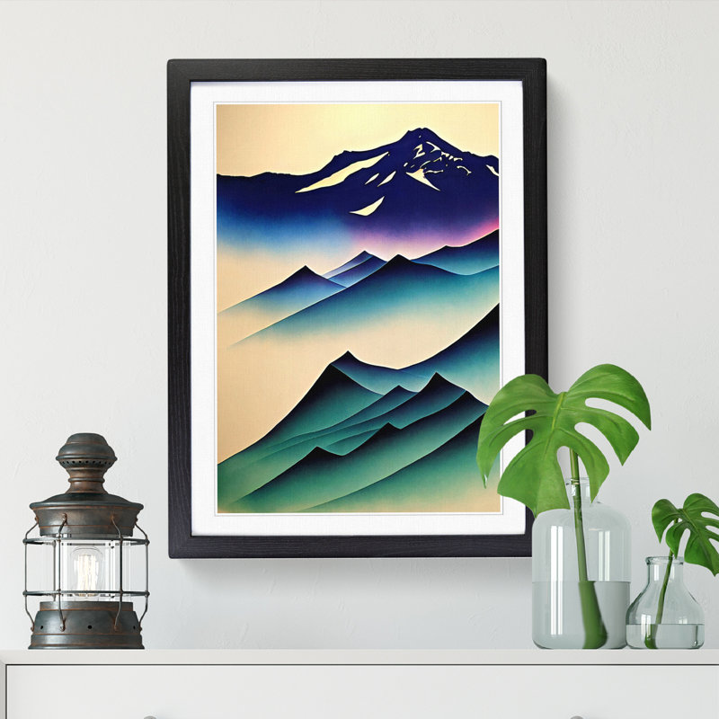 Bridlington Glacier Airbrush - Framed Print, Black, 64cm H x 46cm W x 2cm D