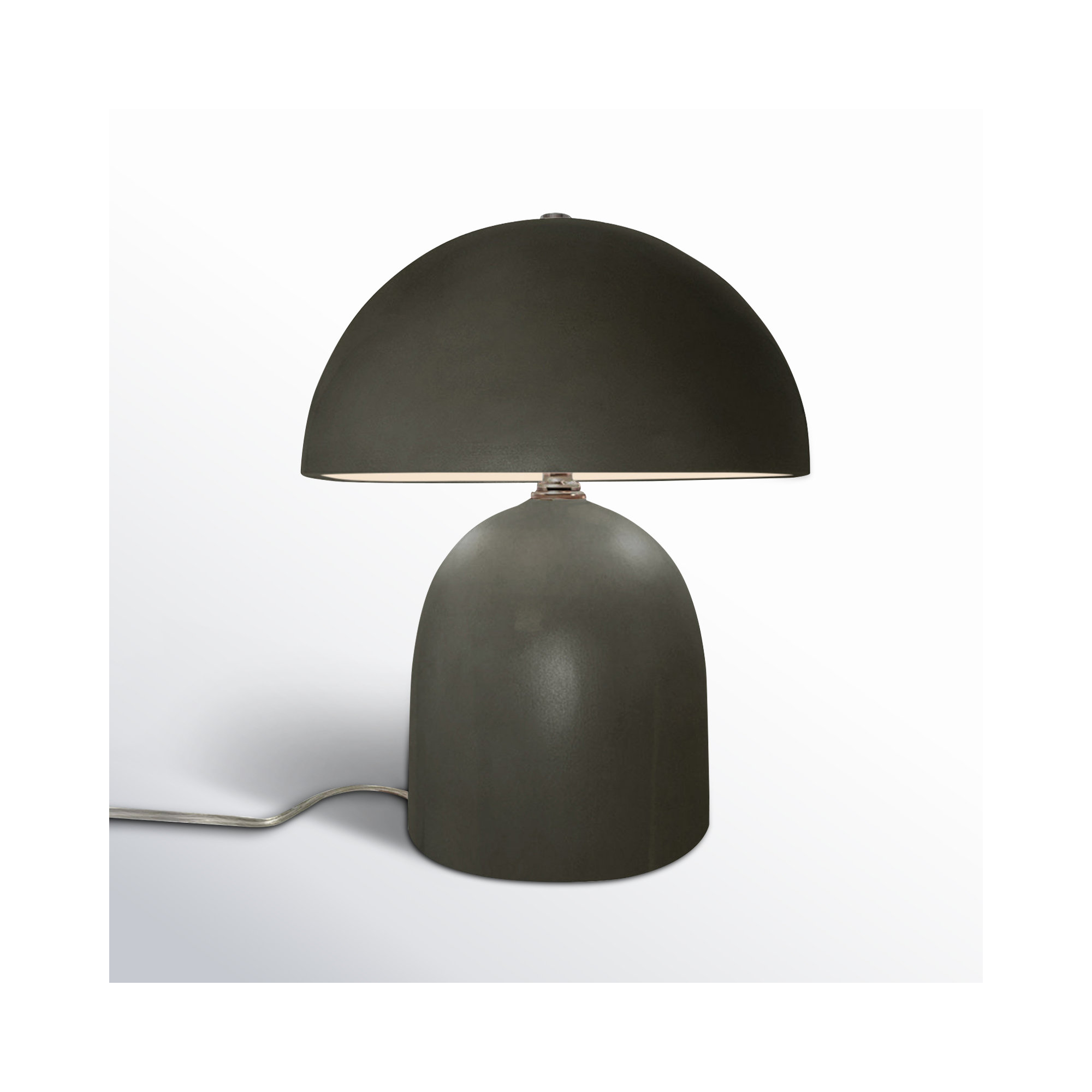 Percy Ceramic Table Lamp, Pewter Green