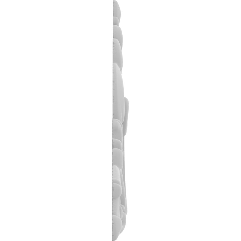 Rosette Edgerton, H 9 po x l 6,75 po x P 0,63 po