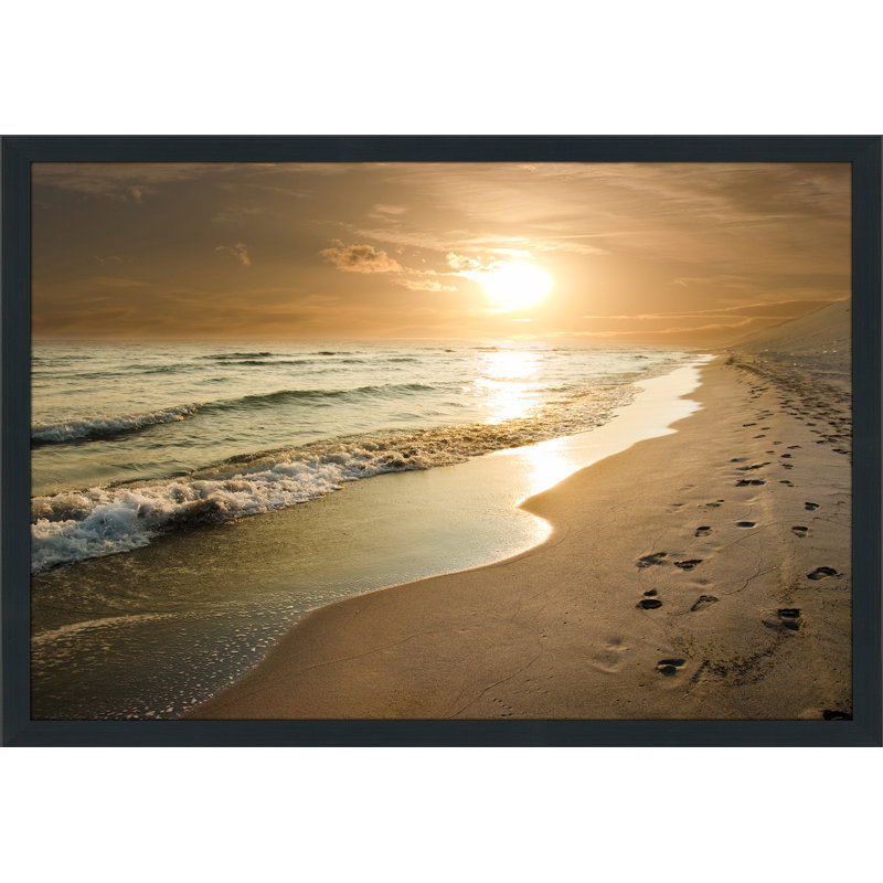« empreintes », reproduction de photo encadrée, H 27,5 po x l 39,5 po x P 0,75 po
