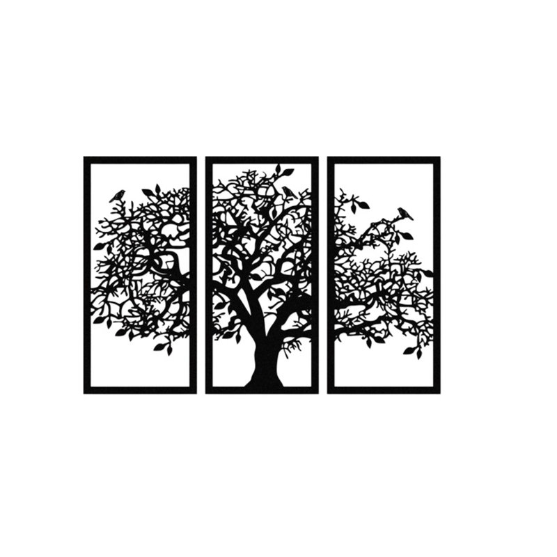 Handmade Traditional Plants & Flowers Wall Decor on Metal, 147cm H x 98cm W x 2cm D