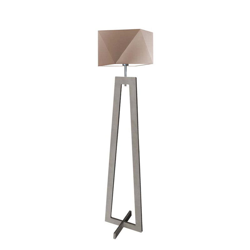 Ayaab 152cm Traditional Floor Lamp, Ashen Grey, Beige