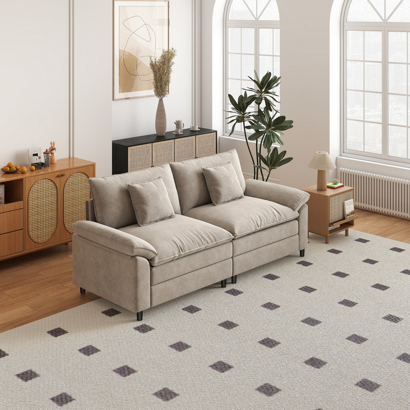 Chenier Double Sofa, Brown