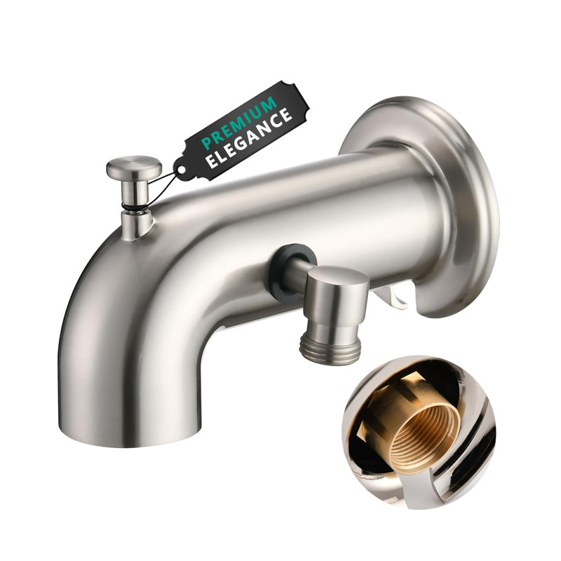 Wall Tub Spout with Diverter, Bronze