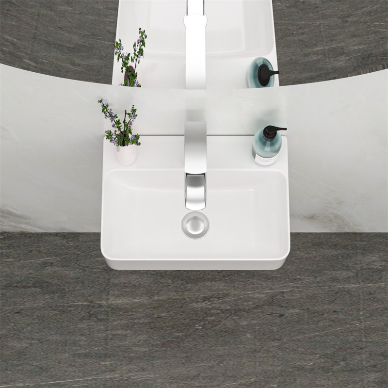 MONSFEST 10'' Ceramic Rectangular Bathroom Sink