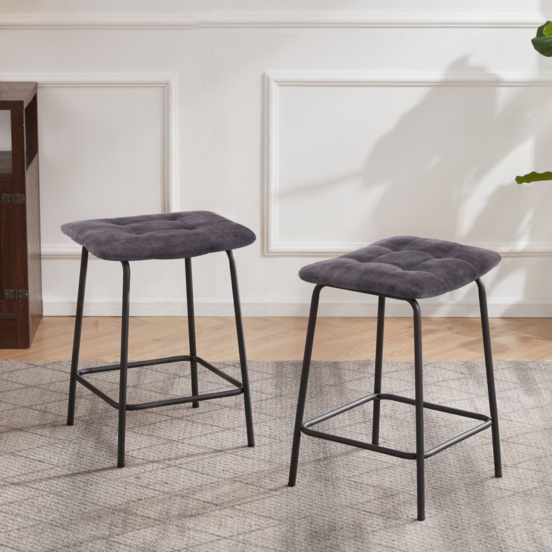 Tabouret de comptoir 24 po, Noir