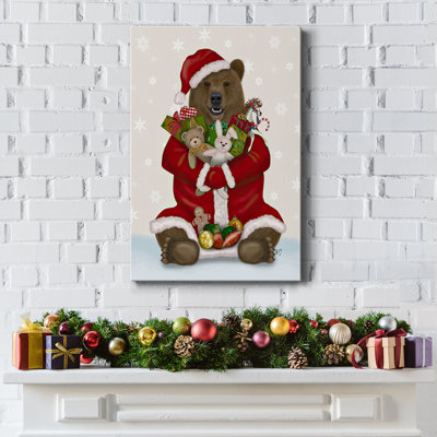 Christmas Christmas Christmas, câlin d'ours sur toile