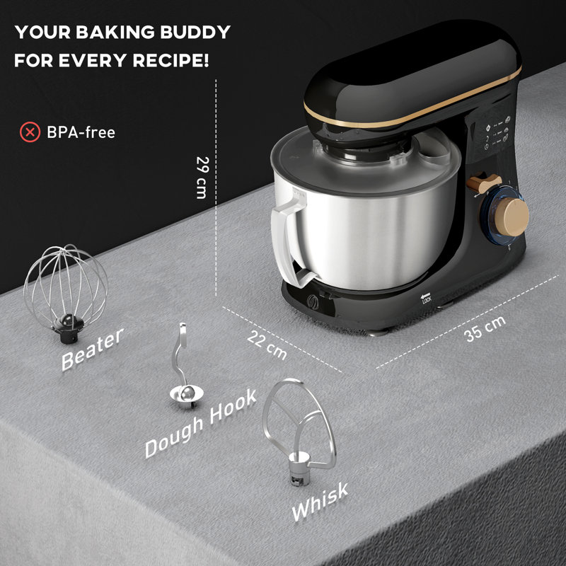 HOMCOM 6 Speed 152ml Countertop Blender, Black