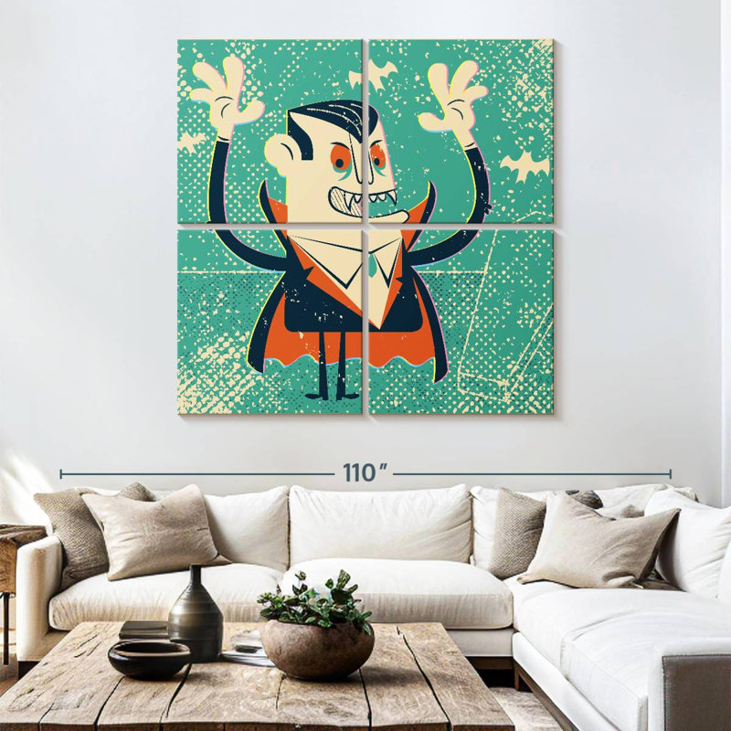 Caricature d'un vampire Kelan, H 74 po x l 74 po