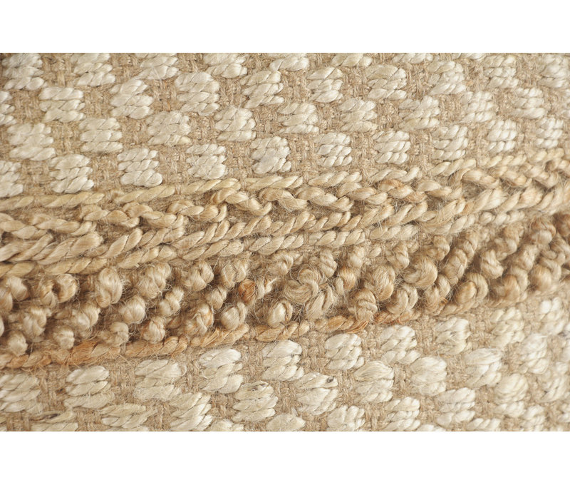 Repose-pieds 18 po en jute brun clair