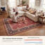 Tapis traditionnel Willow surteint uni marine orange or vert crème ivoire, lavable à la machine, à poils courts, pour l'intérieur et l'extérieur, adapté aux animaux domestiques, idéal pour le salon, la chambre, la salle à manger, l'entrée, le couloir ou le bureau.-2008249044