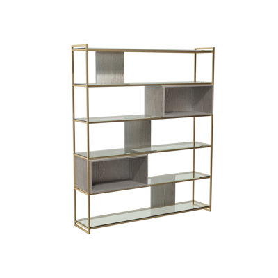 Euclid 180.5cm H x 151.5cm W Metal Standard Bookcase
