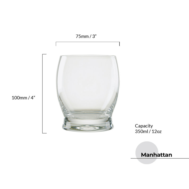 Manhattan 11.75oz. Glass Drinking Glass Glassware Set