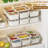 Portable Snackle Box Container Divided Serving Tray with Lid and Handle
