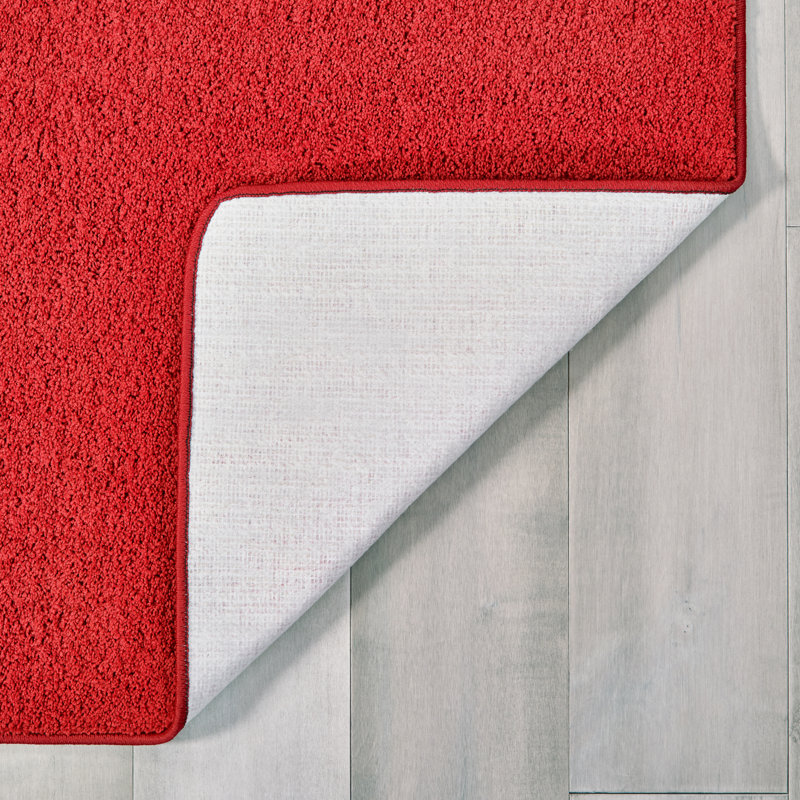 Tapis rouge en velours touffeté KIDpli, Rectangulaire 8 pi 4 po x 12 pi