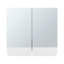 Pharmacie, deux portes battantes, trois tablettes spacieuses, design moderne et minimaliste, blanc