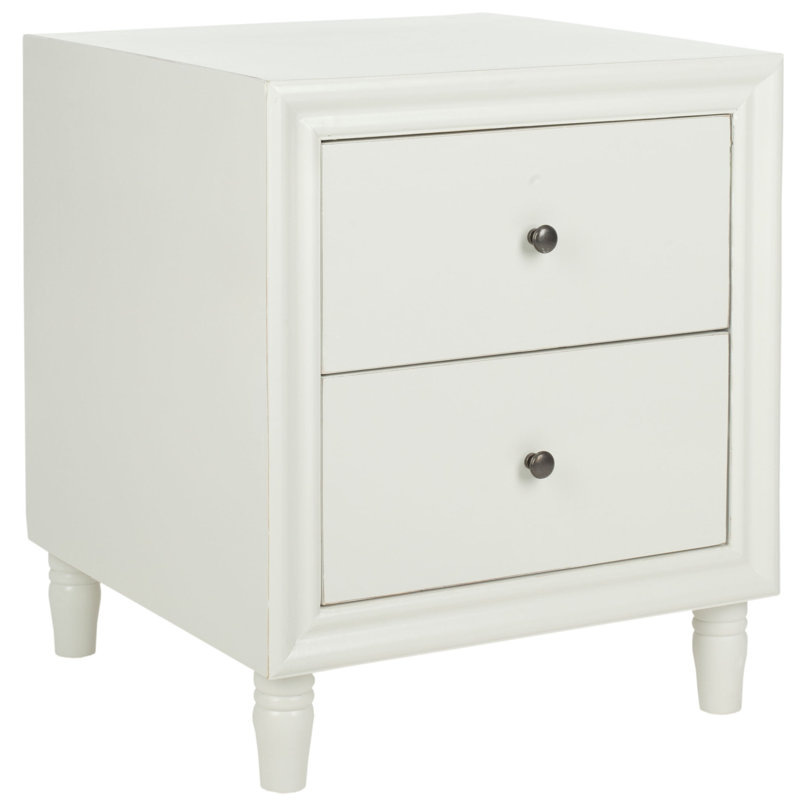 Sadie 22'' W Solid Wood Nightstand, Shady White
