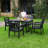 HDPE Outdoor Patio Dining Set, One Table And Four Chairs.The Outdoor Dining Furniture Has Sunshade Holes And Is Suitable.It Is Suitable For Lawns, Gardens, Backyards, And Pool Sides,Waterproof-1793570120