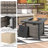 Amirea Square Propane Smokeless Fire Pit Table-815910212