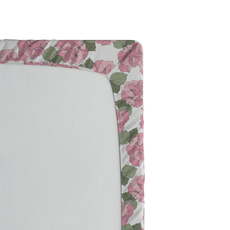 Microfiber Floral Fitted Sheet, Twin XL Fitted Sheet