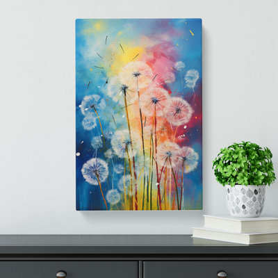 Dandelion Action Painting - No Frame Print