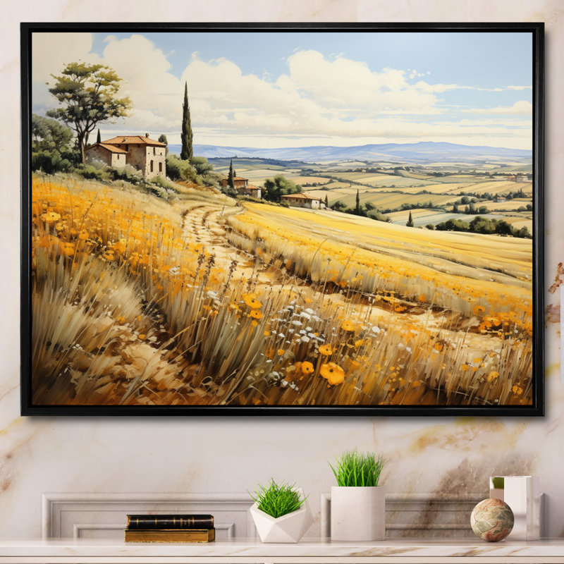Singric Grèce Thessalian Serenity I - reproduction, H 24 po x l 32 po, Cadre flottant noir