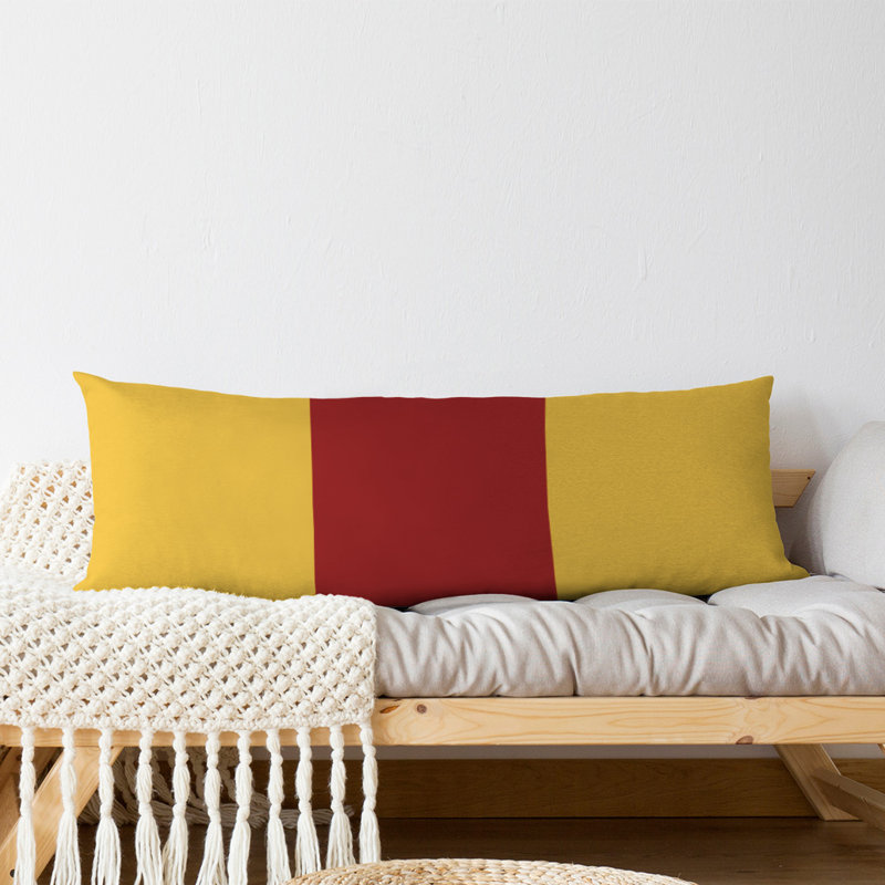 Polyester Medium Pillow, Adrienne,Yellow/Red/Yellow, Buffalo Football 