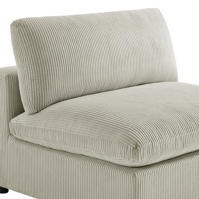 Vinessa Modular Sectional - 4-Piece XL Chofa, Beige Corduroy