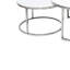 NOVA Modern Nesting Coffee Table Set – 2-Piece Sintered Stone Tables with Chrome Gold/Silver Legs-1896809677