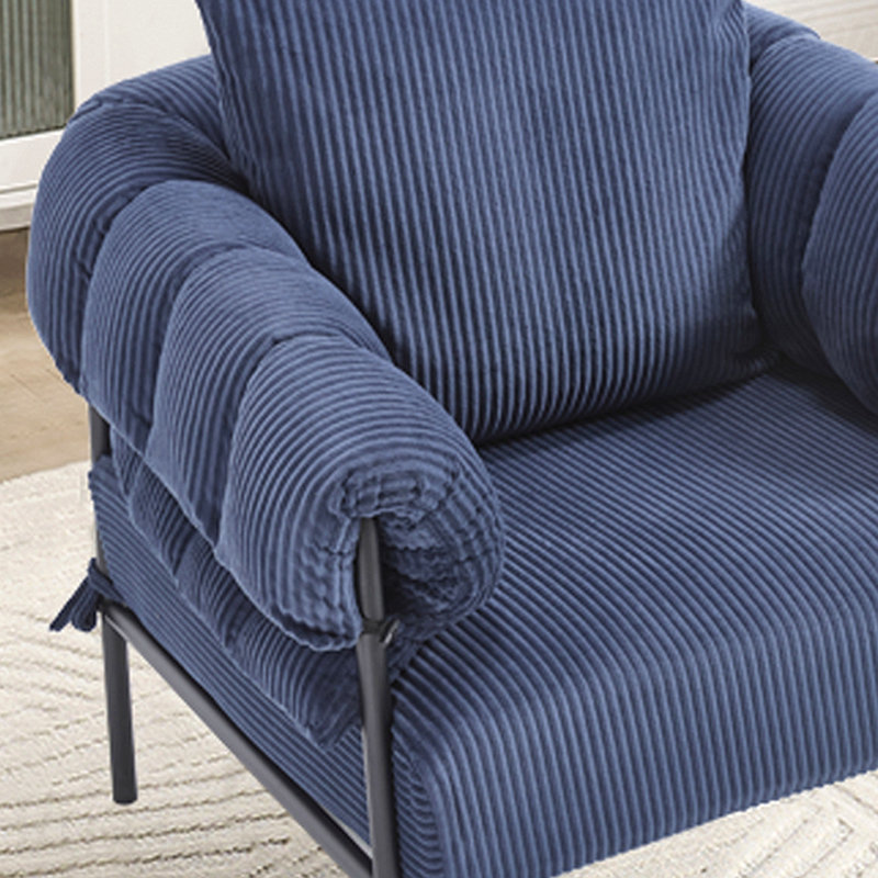 Chaise d'appoint de style moderne, parfaite pour les salons modernes avec pieds en métal doré, sans roulettes,