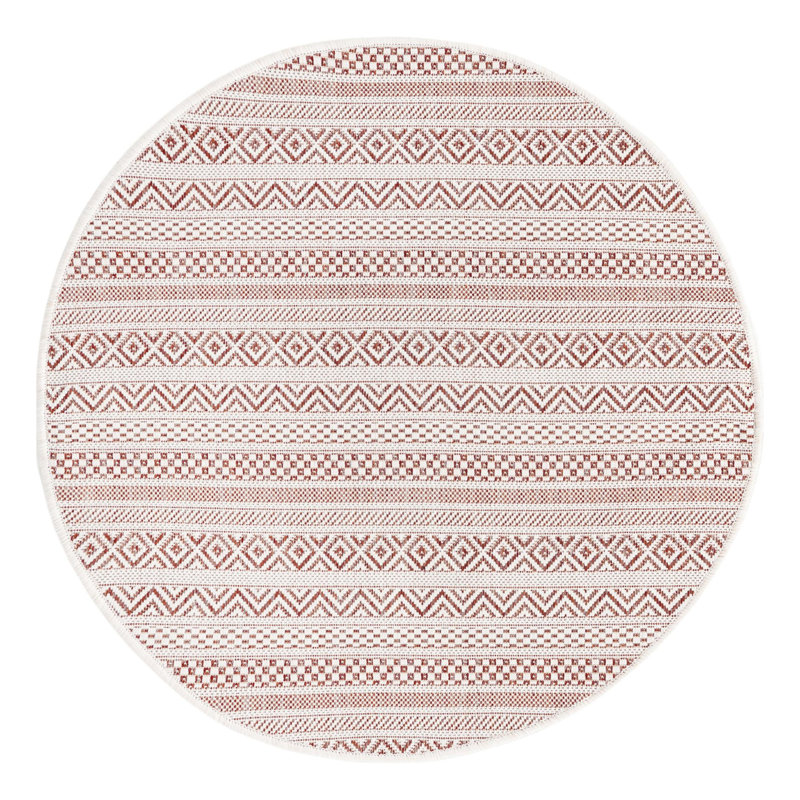Tapis d'extérieur scintillant couleur brique, Rond 3 pi 3 po