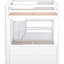 Lit superposé blanc peu encombrant avec rangement: escalier, table de chevet, 3 tiroirs - Rangements de qualité: durables et stables-691012293