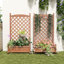 Lit de jardin surélevé avec treillis, paquet de 2