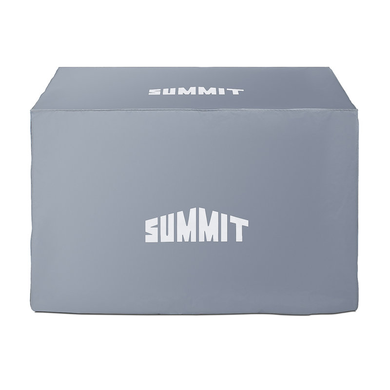 Summit Black and Stainless Steel Outdoor Kitchenette with Sink and Mini Fridge