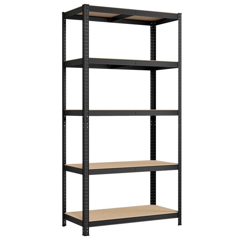 Kris Metal Height -Adjustable Shelving Unit, Black, 200cm H x 50cm W x 100cm D