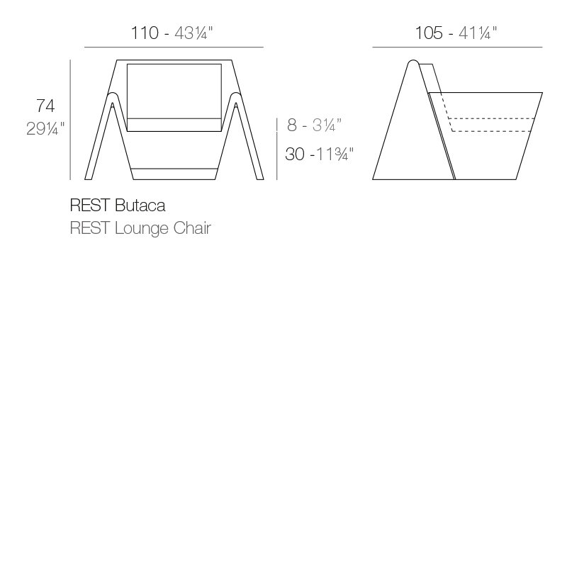 Rest - Resin Lounge Chair - Basic, White