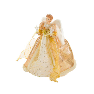 15'' Handmade Sequin Fabric Religious & Spiritual Lighted Tree Topper