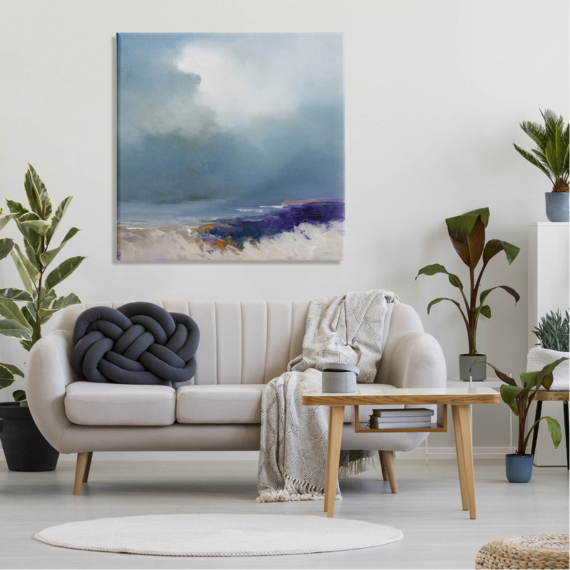 «Overcast Ocean Splashing Waves», art mural par Patrick Dennis, L 36 po x H 36 po, Toile tendue