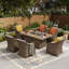 Rectangular 7 - Piece 6 - Person 160Cm L Outdoor Lounge Table Set-1176151107