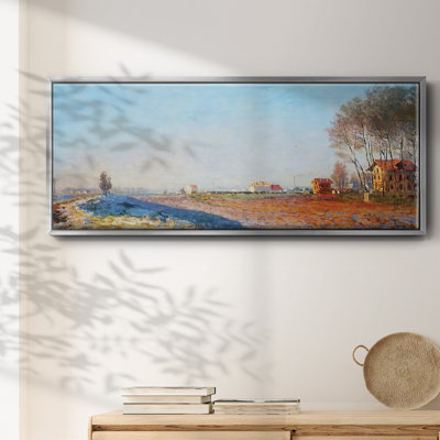 «The Plain of Colombes, White Frost» - toile encadrée