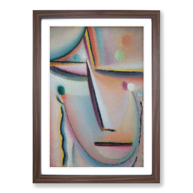 Meditation Vol.2 by Alexej Von Jawlensky - Picture Frame Painting, Walnut Framed, 65cm H x 48cm W x 2cm D