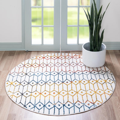 Tapis ivoire / bleu Okemah