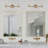 3-Lamp Gold Iron Adjustable Glass Ceiling Light