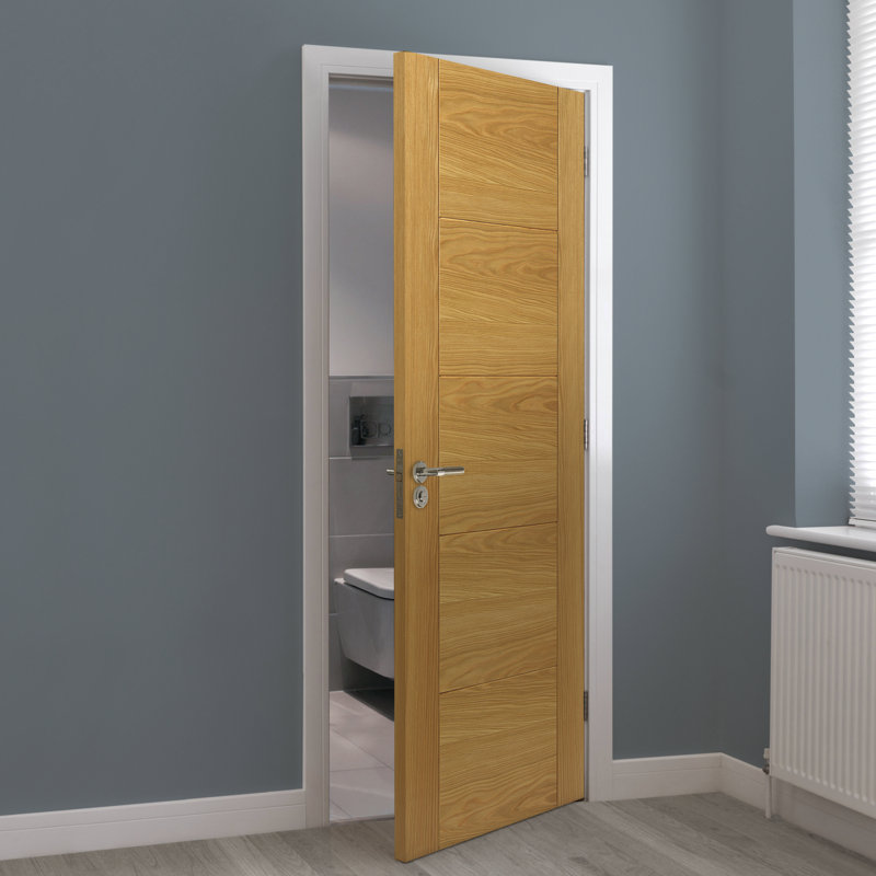 Latefia Oak Fire Door Prefinished, 205cm H x 92.6cm W x 4.4cm D