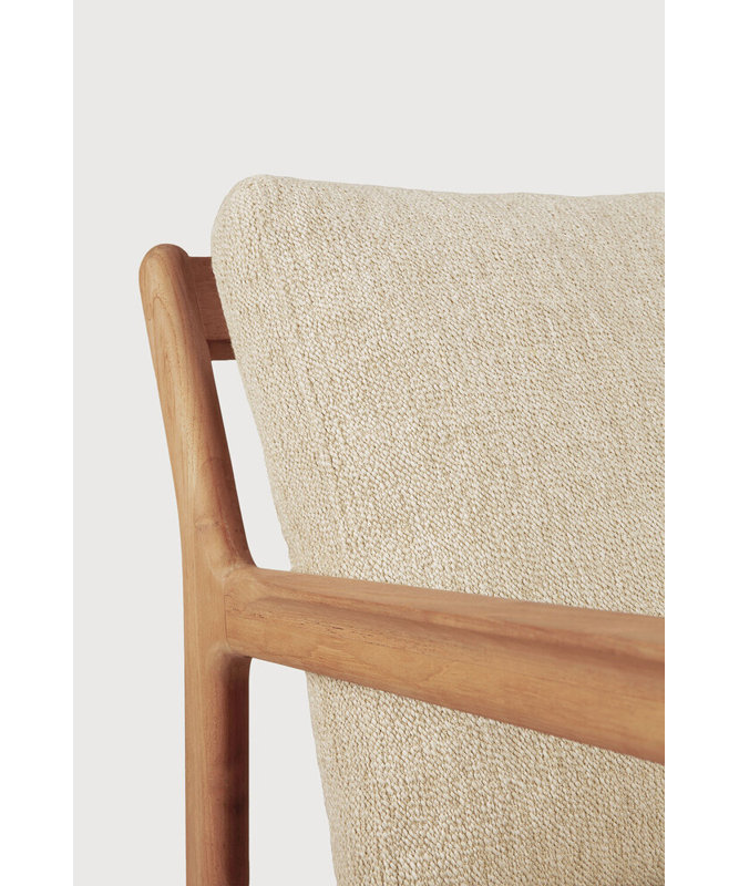 Jack Outdoor Teak Lounge Chair, Teak/Natural
