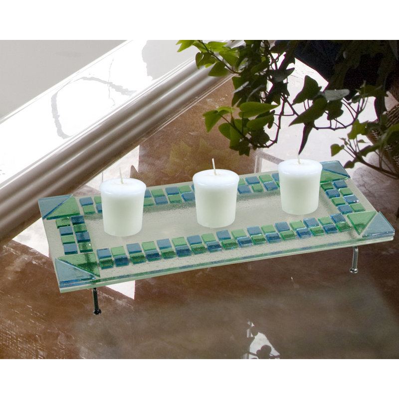5'' H Glass Fireplace Dish
