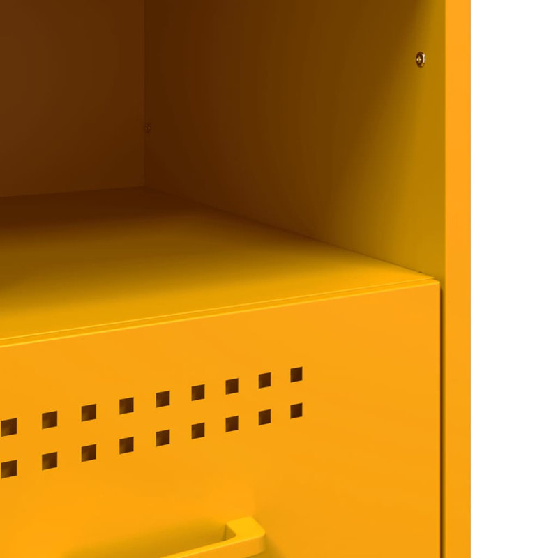Bedside Cabinets 2 pcs 36x39x50,5 cm Steel, Mustard Yellow