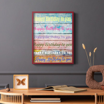 Birthday Song Framed Print - Solid Wood